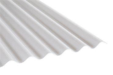 Polycarbonat Wellplatten, S76/18, Heatbloc, Wabenstruktur, opal-weiß, hagelfest