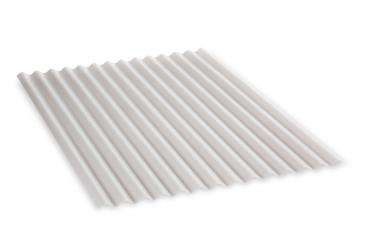 Polycarbonat Wellplatten, S76/18, Heatbloc, Wabenstruktur, opal-weiß, hagelfest