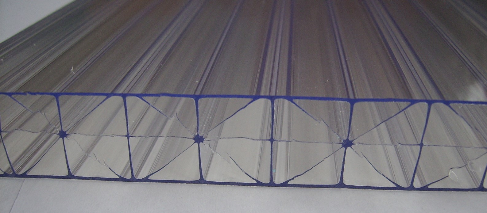 Stegplatten Doppelstegplatten 16mm klarfarblos X Struktur Polycarbonat 