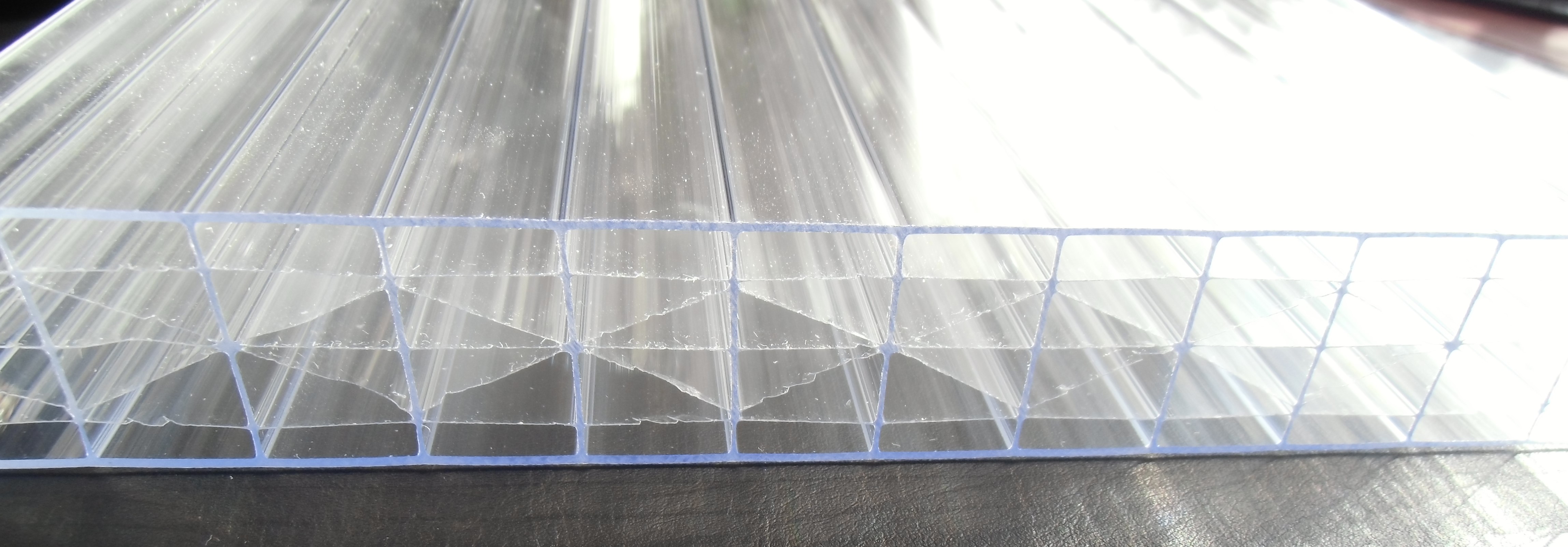 Doppelstegplatten Hohlkammerplatten Kunststoff Polycarbonat Stegplatten 150x65cm 