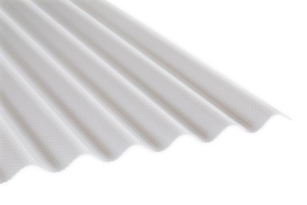Polycarbonat Wellplatten, S76/18, Heatbloc, Wabenstruktur, opal-weiß, hagelfest